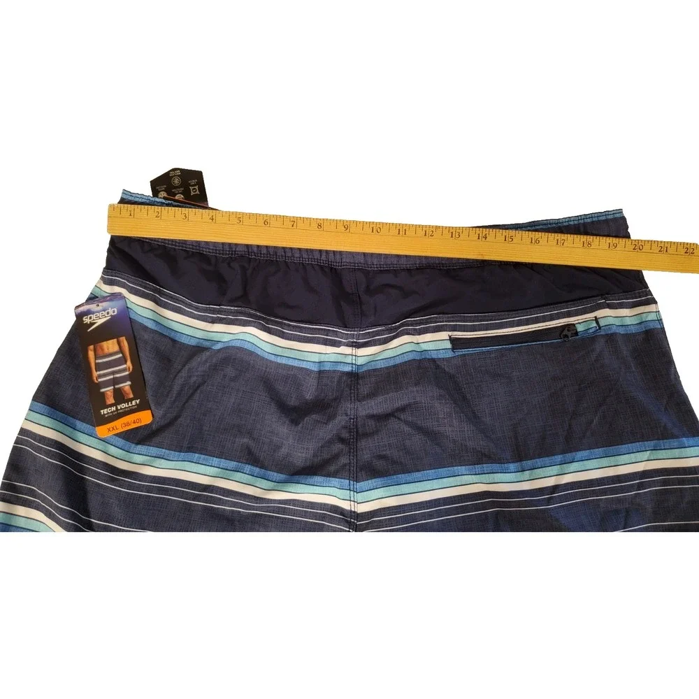 Speedo Men's 2XL- XXL (38/40) Blue Swim Trunks Board Shorts‎ NWT